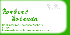 norbert molenda business card
